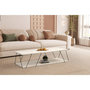 Voir la diapositive 6 : TOILINUX Table basse contemporaine effet travertin - Beige