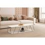Voir la diapositive 6 : TOILINUX Table basse contemporaine effet travertin - Beige