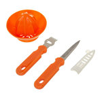 Set de 3 ustensiles agrumes orange