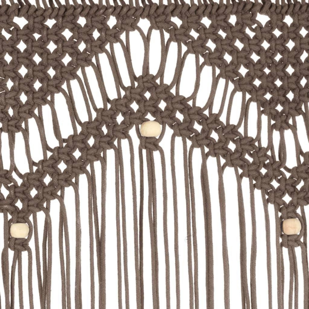 VIDAXL Rideau en macrame Taupe 140x240 cm Coton