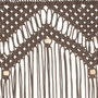 Voir la diapositive 4 : VIDAXL Rideau en macrame Taupe 140x240 cm Coton