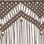 Voir la diapositive 4 : VIDAXL Rideau en macrame Taupe 140x240 cm Coton