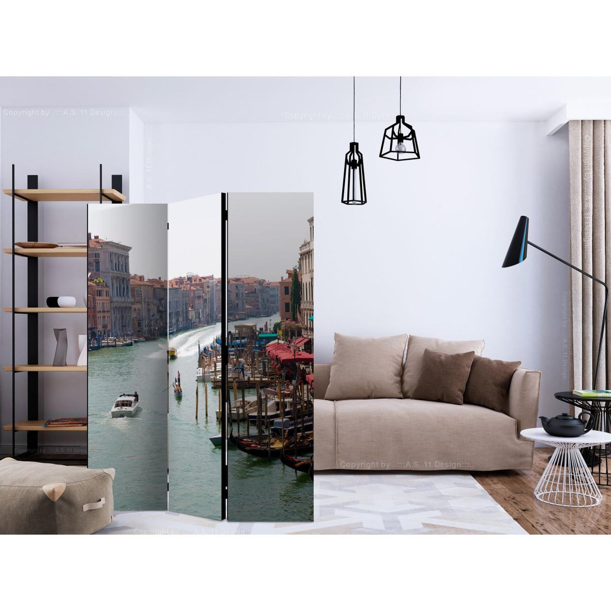 Voir la diapositive 2 : Paris Prix Paravent 3 volets  the grand canal in venice, italy  135x172cm