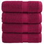 Voir la diapositive 1 : VIDAXL Serviettes de visage de qualité sup. SOLUND 4 pcs bordeaux