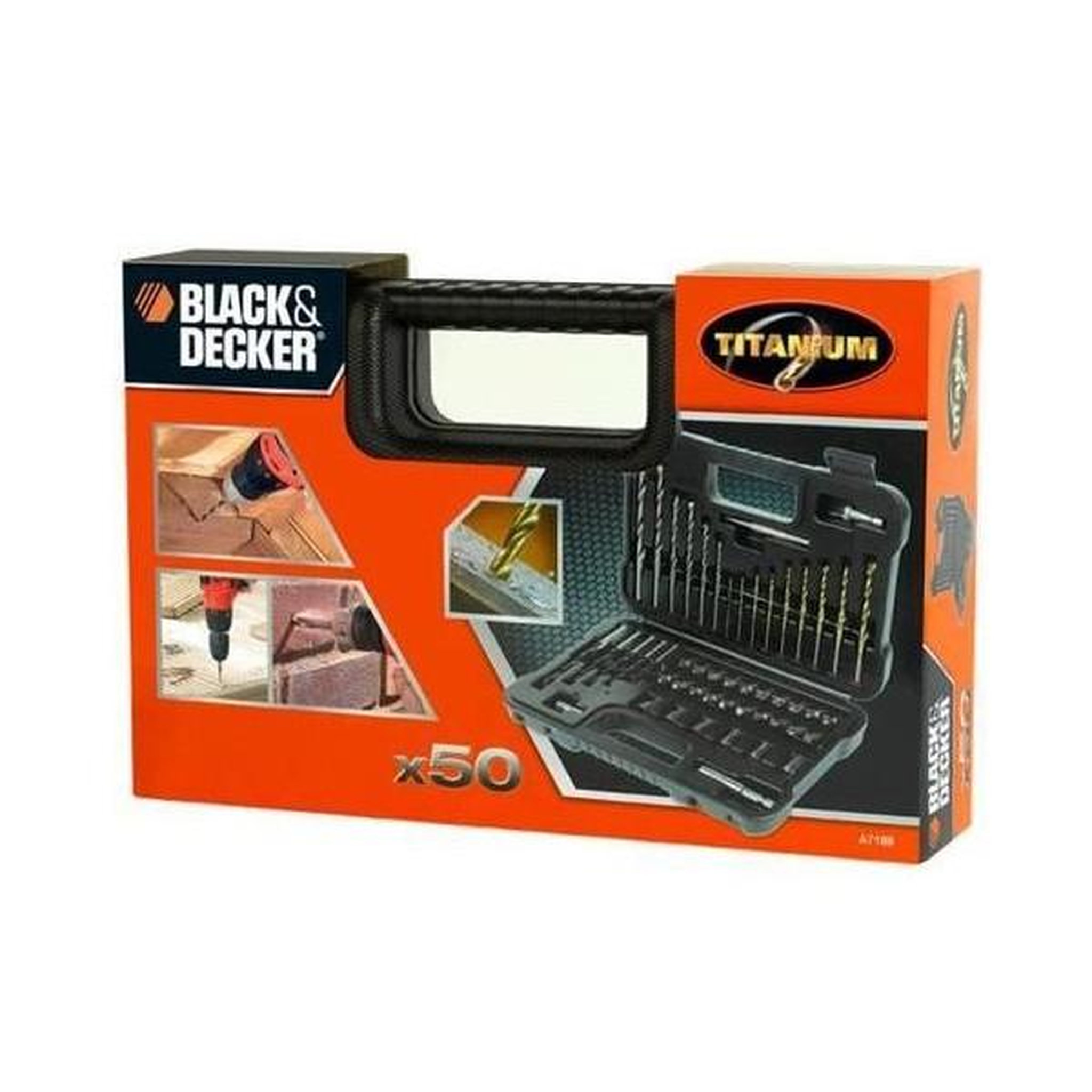 Voir la diapositive 2 : Black et Decker Coffret de perçage et vissage BLACK+DECKER - A7188-XJ - 50 accessoires titanium