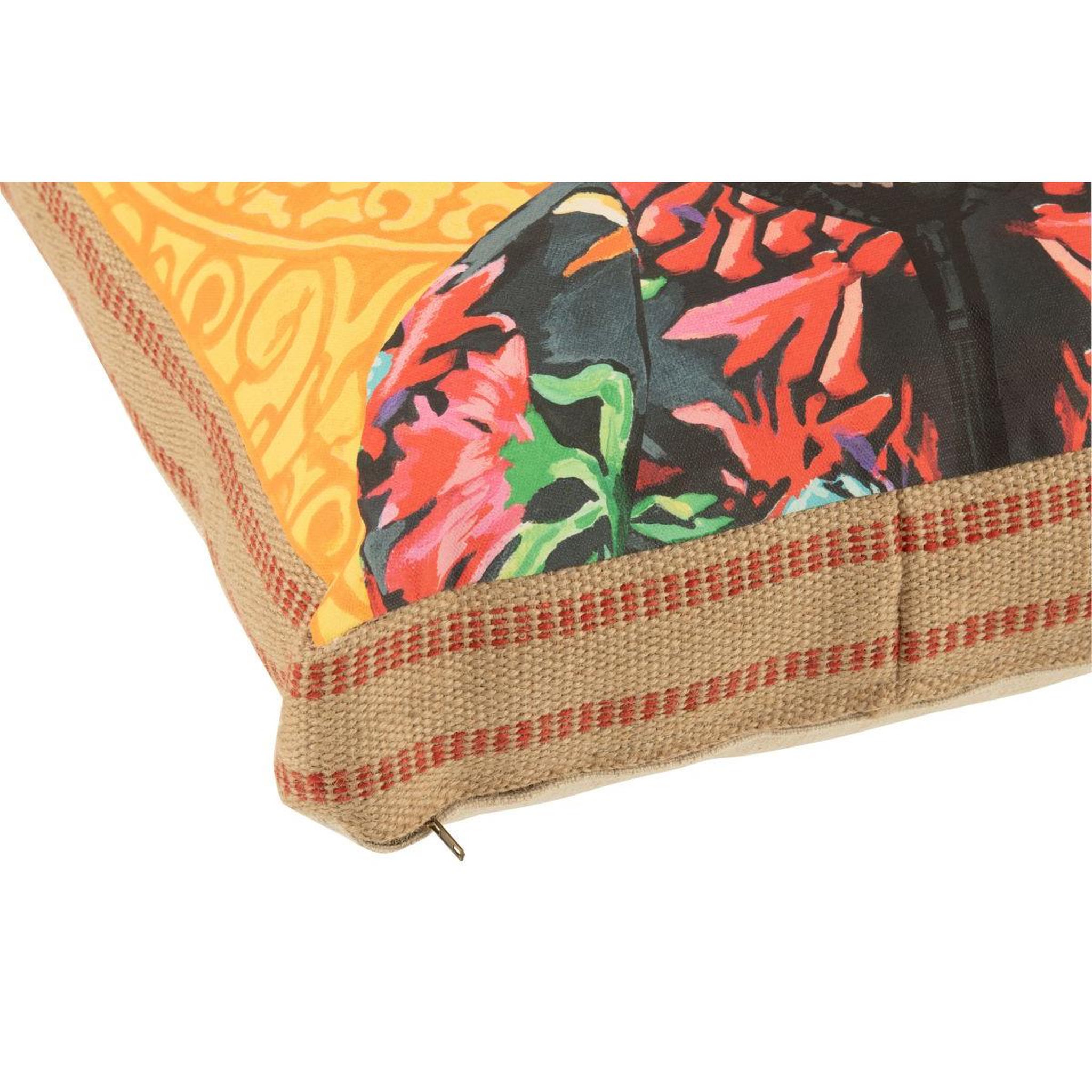 Voir la diapositive 2 : J-LINE Coussin déco chien  popart  50x50cm multicolore