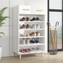 Voir la diapositive 1 : VIDAXL Armoire a chaussure Blanc brillant 60x35x105 cm Bois ingenierie