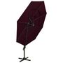 Voir la diapositive 3 : VIDAXL Parasol de jardin a 4 niveaux mat en aluminium rouge bordeaux