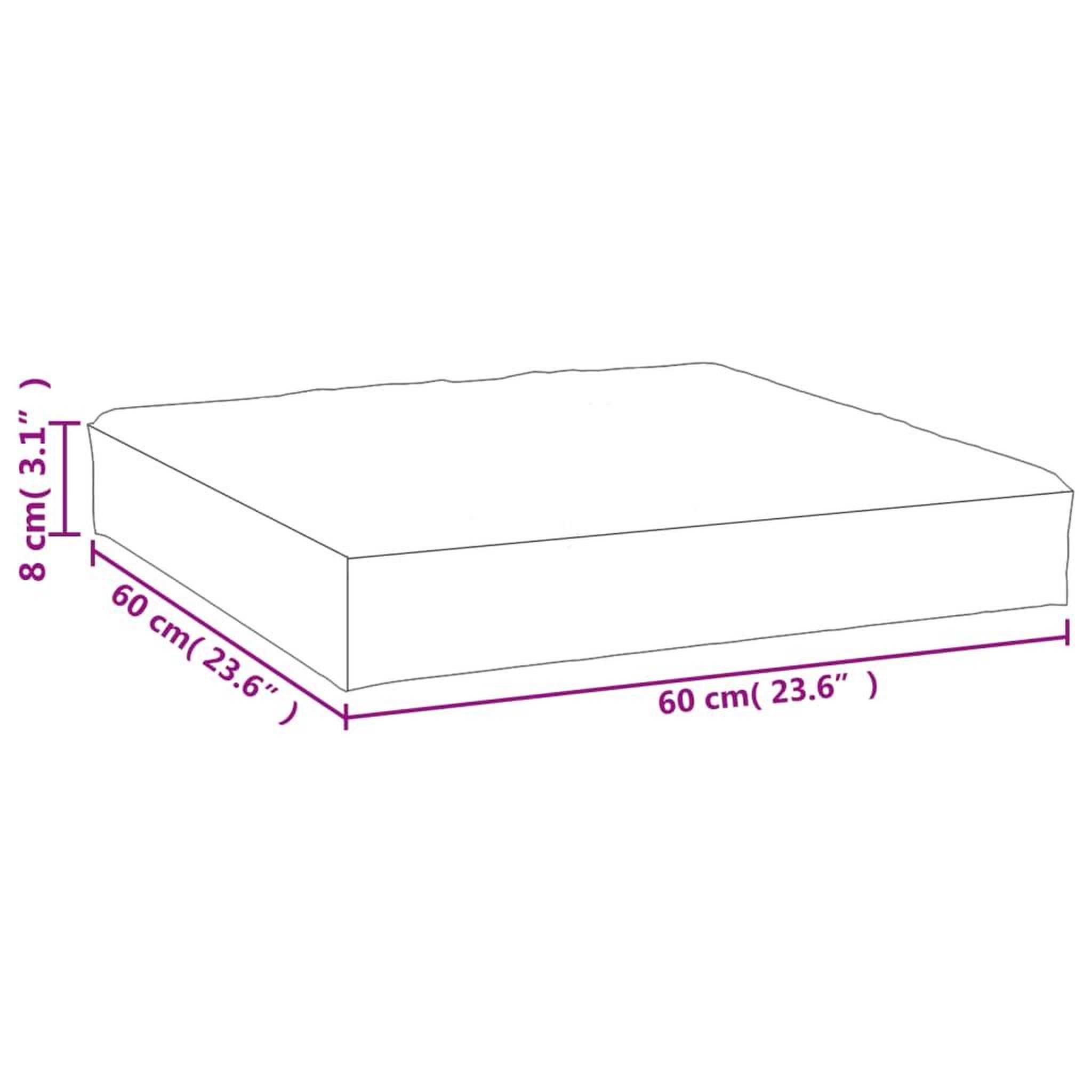 Voir la diapositive 6 : VIDAXL Coussin de palette multicolore 60x60x8 cm tissu oxford