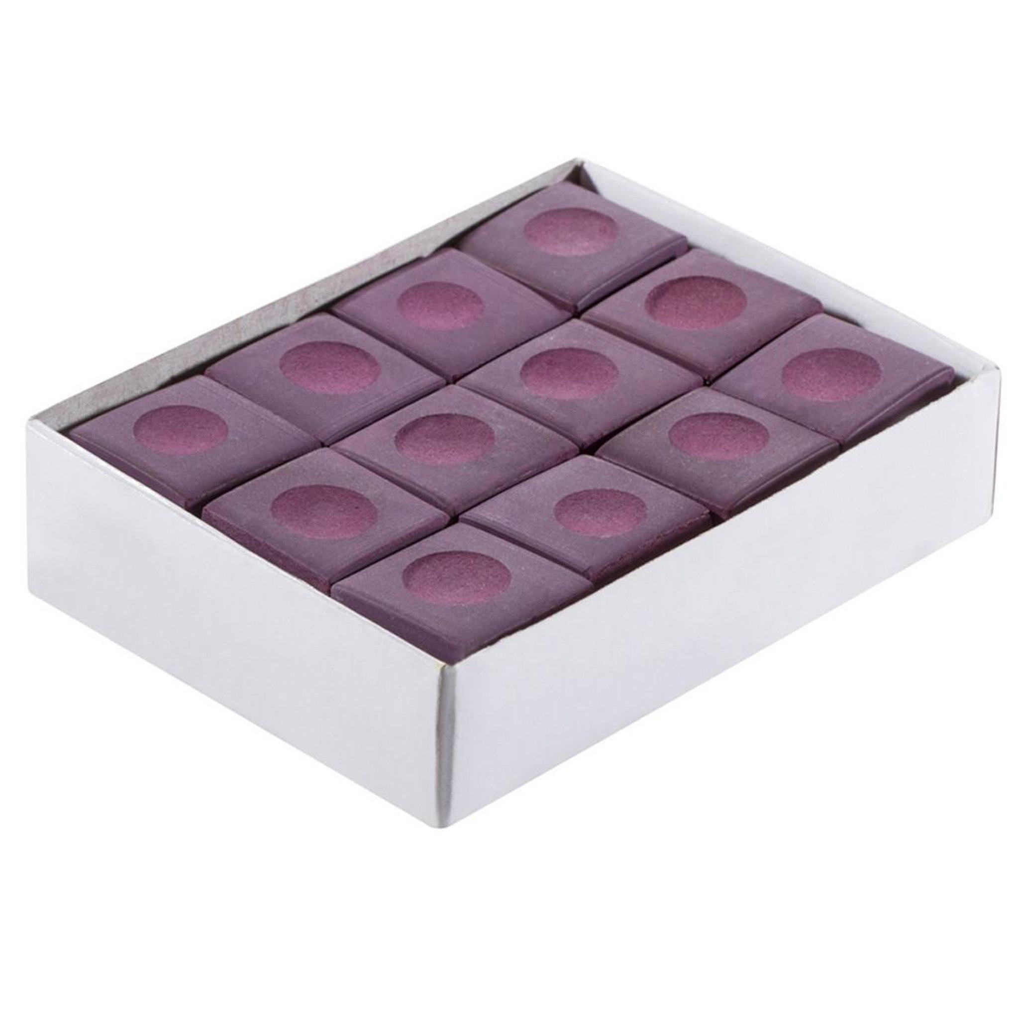 DE FAUGERES Lot de 12 Craies pour Billard 2cm Prune