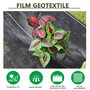 Voir la diapositive 4 : OUTSUNNY Toile de paillage - toile anti mauvaises herbes 130 g/m² - indéchirable perméable à l'eau anti UV - PP noir vert