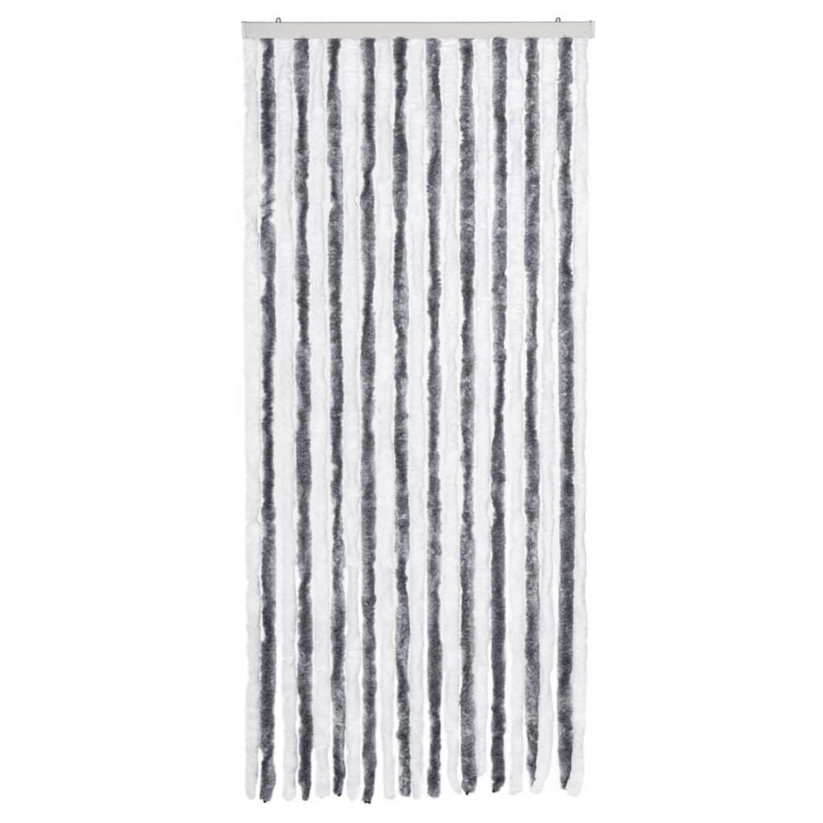 VIDAXL Moustiquaire Gris et blanc 90x220 cm Chenille