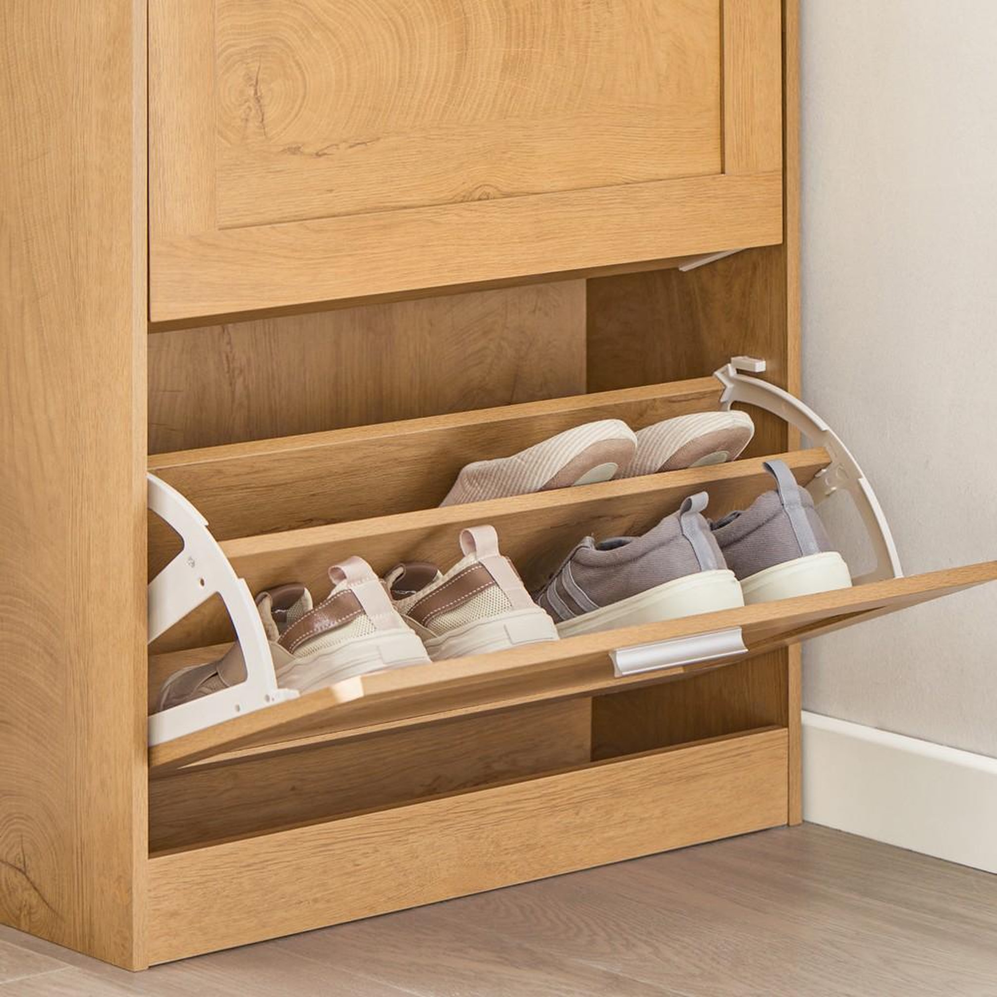Voir la diapositive 4 : SOBUY SoBuy - Meuble À Chaussures 2 portes - Rustique - FSR137