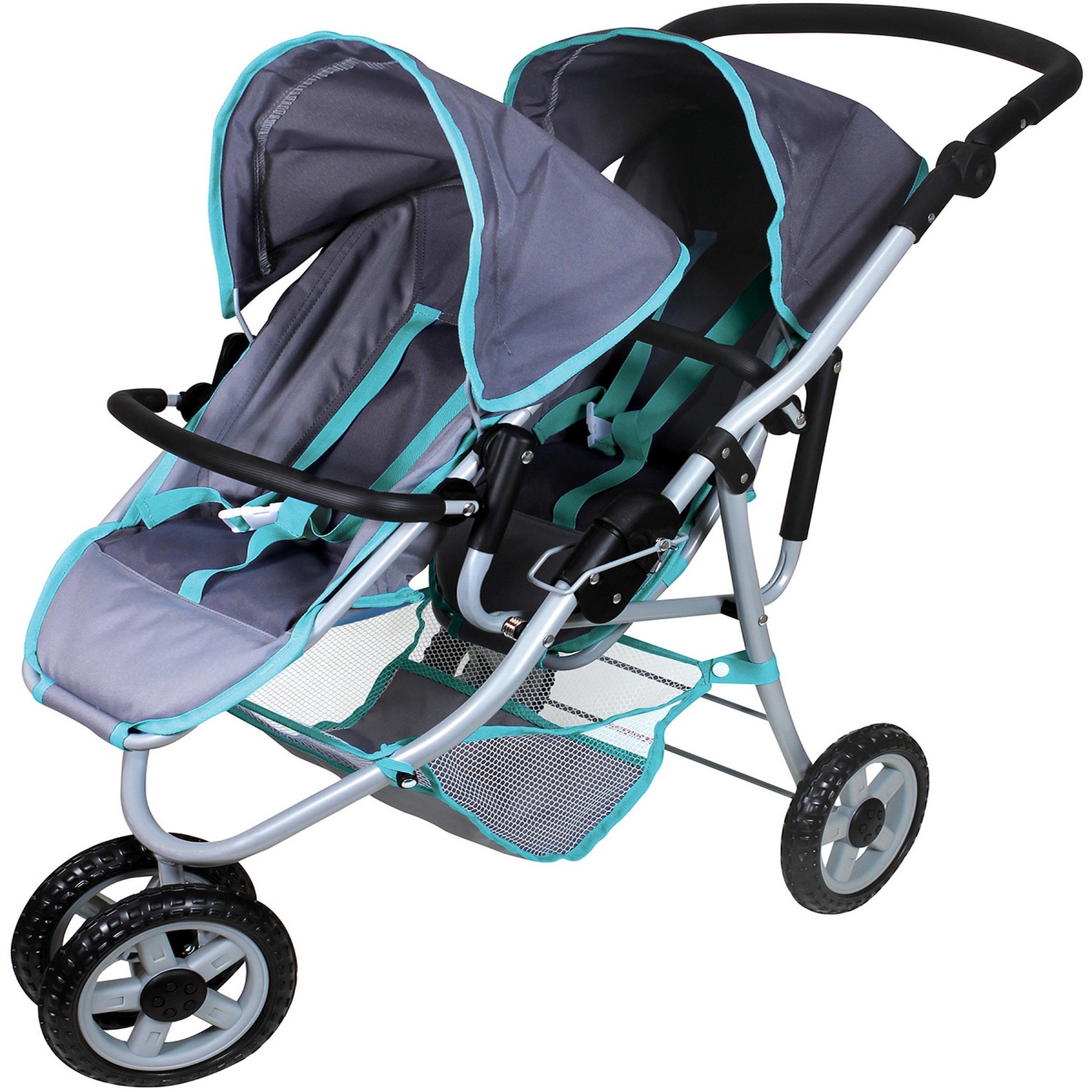 Voir la diapositive 3 : One Two Fun Poussette Jogger jumeaux de luxe 3 roues