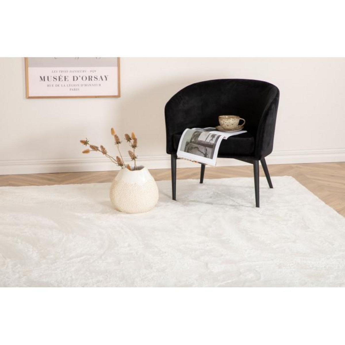 Paris Prix Tapis Déco  Blanca  200x300cm Blanc