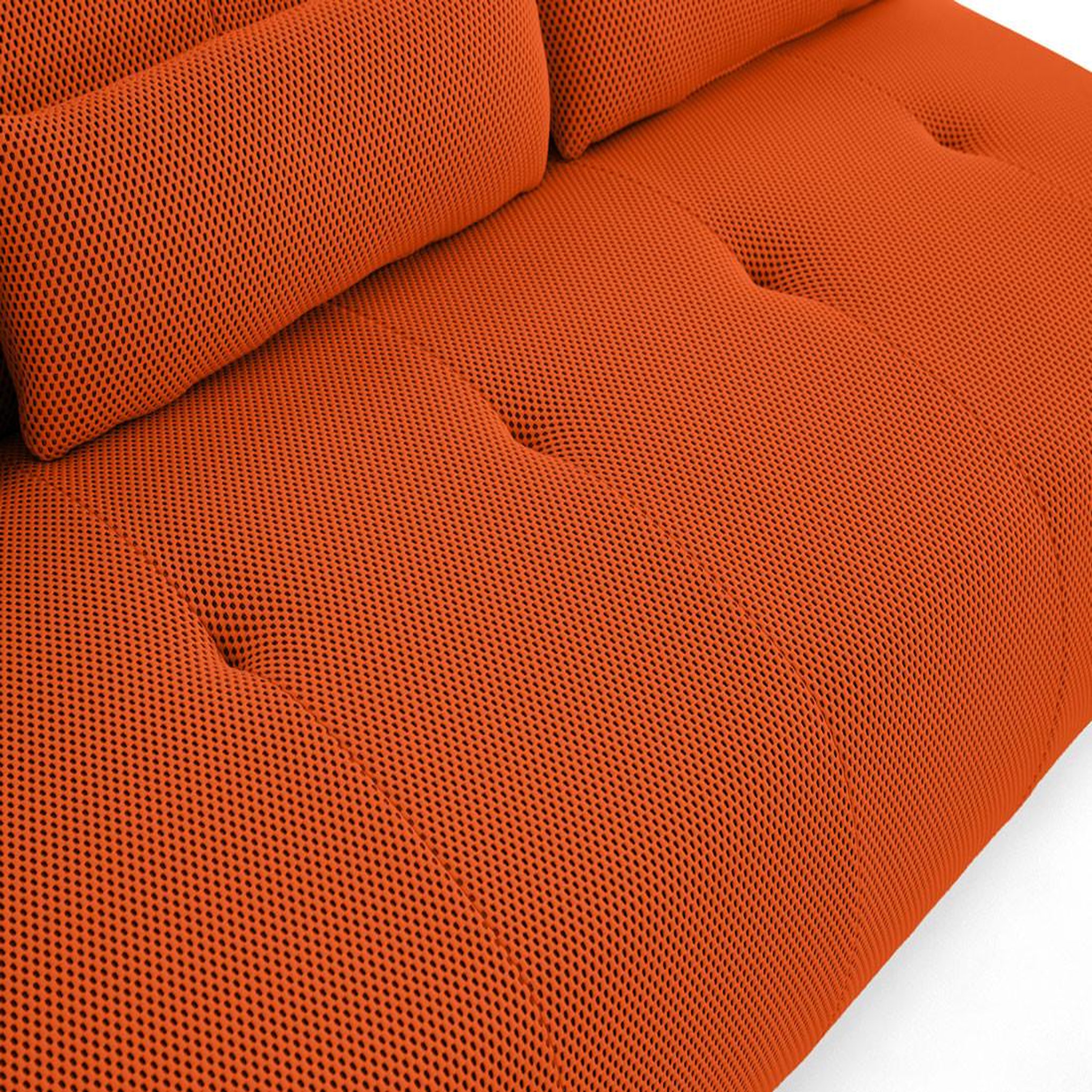 Voir la diapositive 5 : LISA DESIGN Onyx - canapé droit 3 places - en tissu mailles 3d