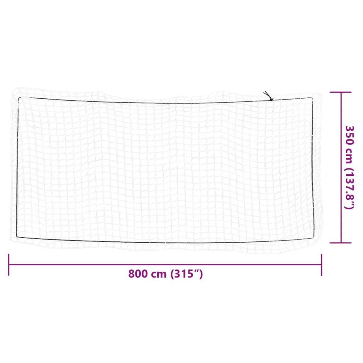 VIDAXL Filet pour remorque avec corde elastique blanc 8x3,5 m PP