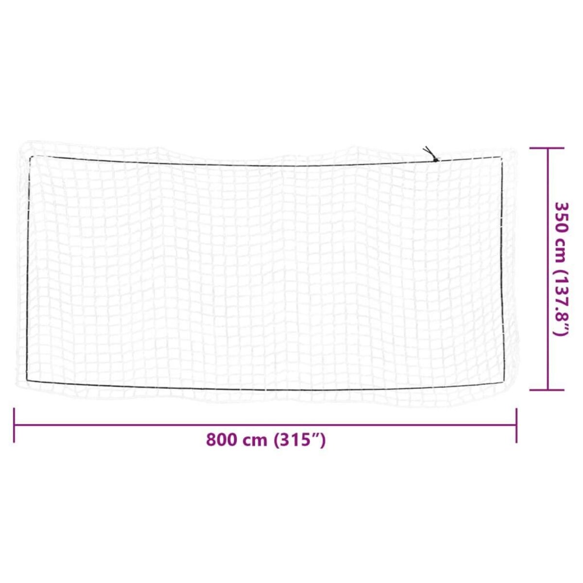 VIDAXL Filet pour remorque avec corde elastique blanc 8x3,5 m PP