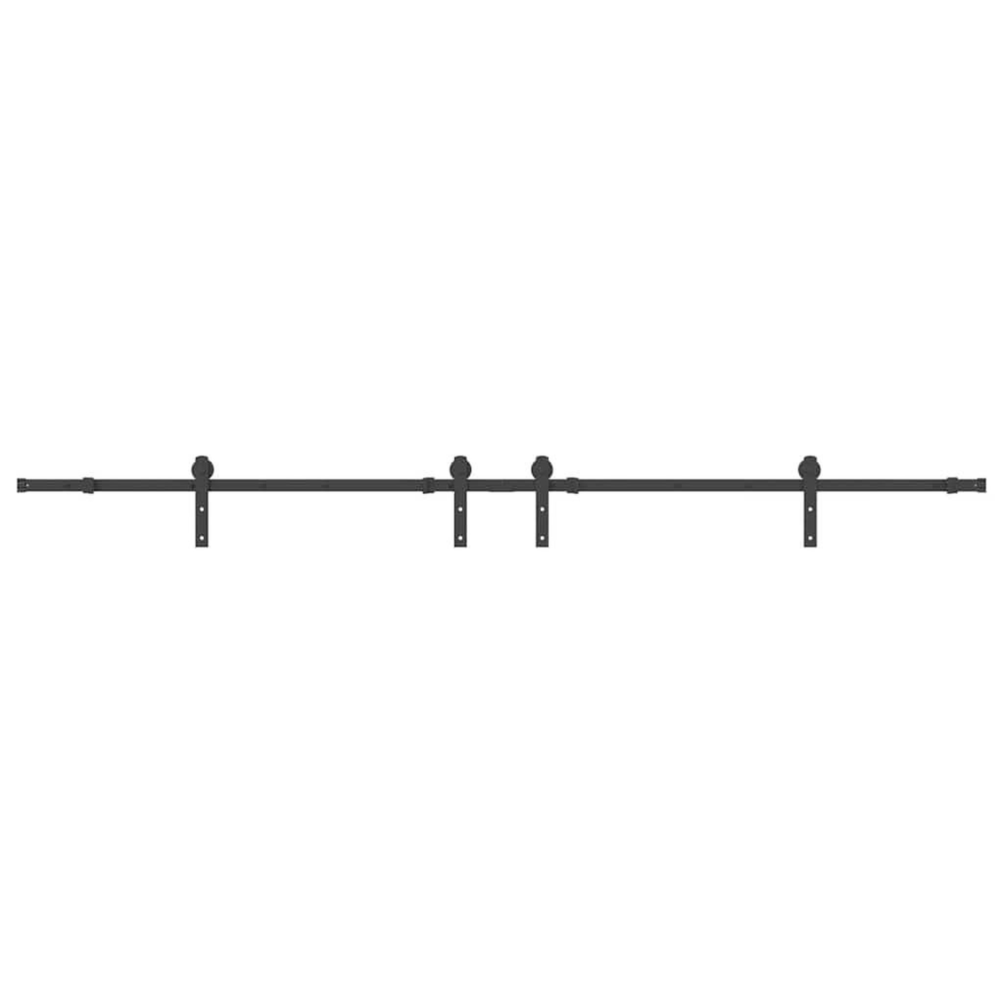 Voir la diapositive 4 : VIDAXL Kit de quincaillerie de porte coulissante 427 cm acier noir