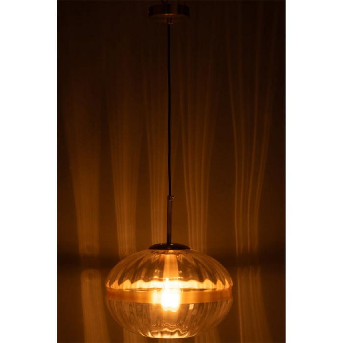 Paris Prix Lampe Suspension en Verre  Murray  30cm Transparent