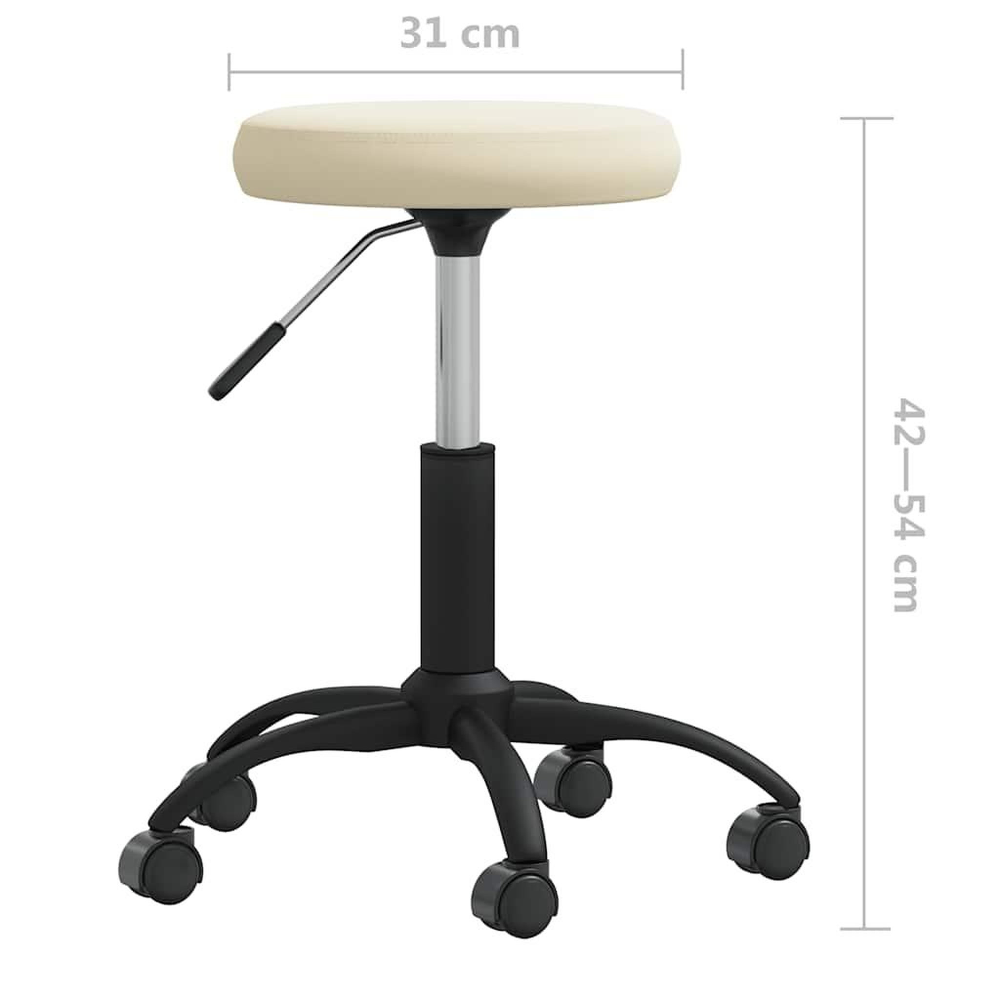 Voir la diapositive 6 : VIDAXL Chaise de bureau pivotante creme velours