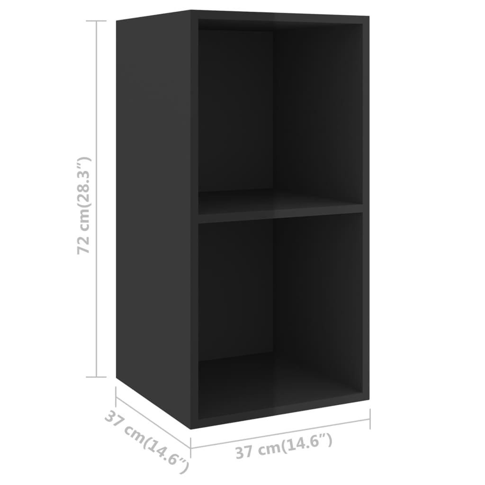 Voir la diapositive 6 : VIDAXL Meubles TV muraux 2 pcs Noir brillant Bois d'ingenierie