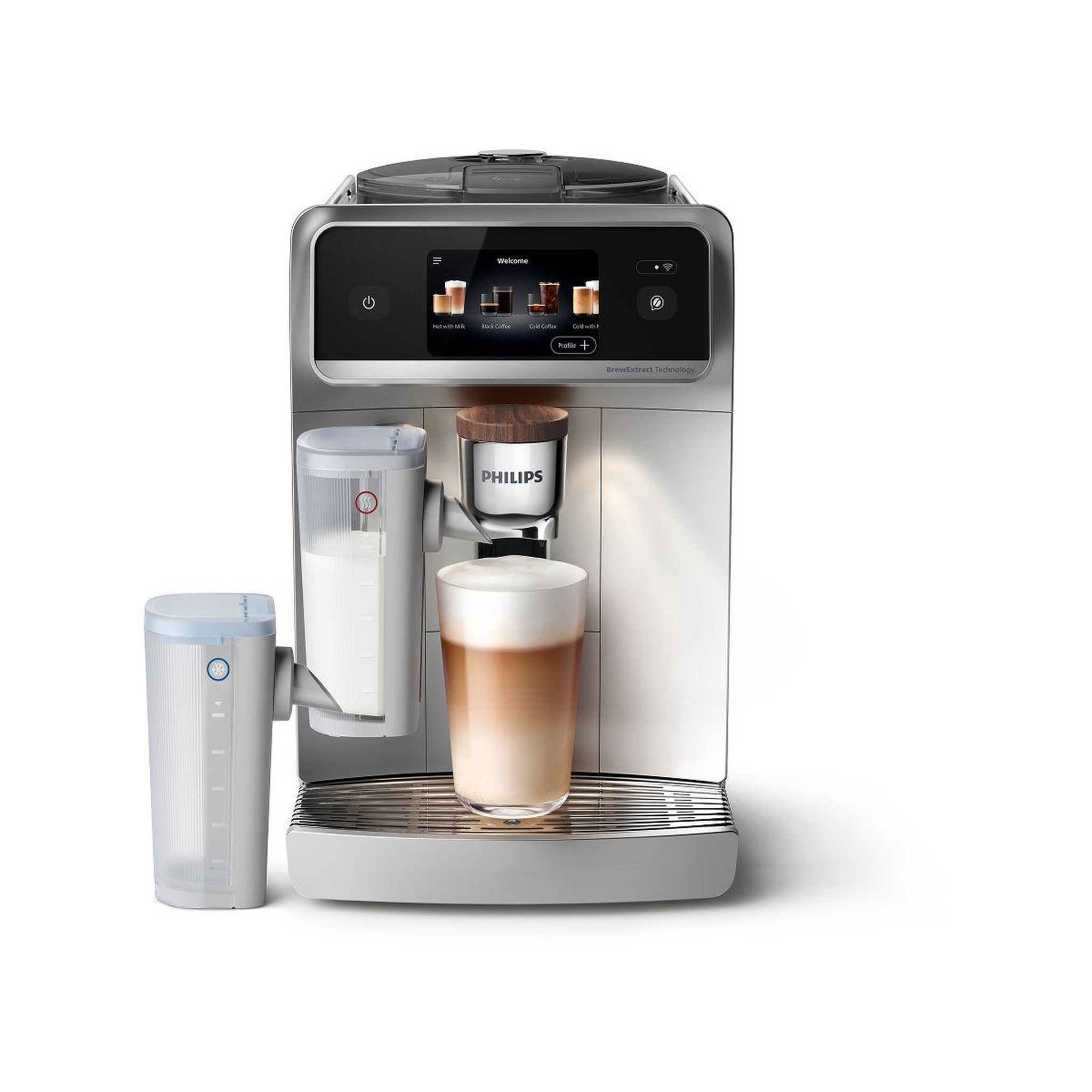 Philips Expresso broyeur café aromis ep8757/20 cafetière à grain silentbrew lattego pro blanche