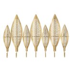 Paris Prix Patère Murale Design 7 Crochets  Leaf  65cm Or