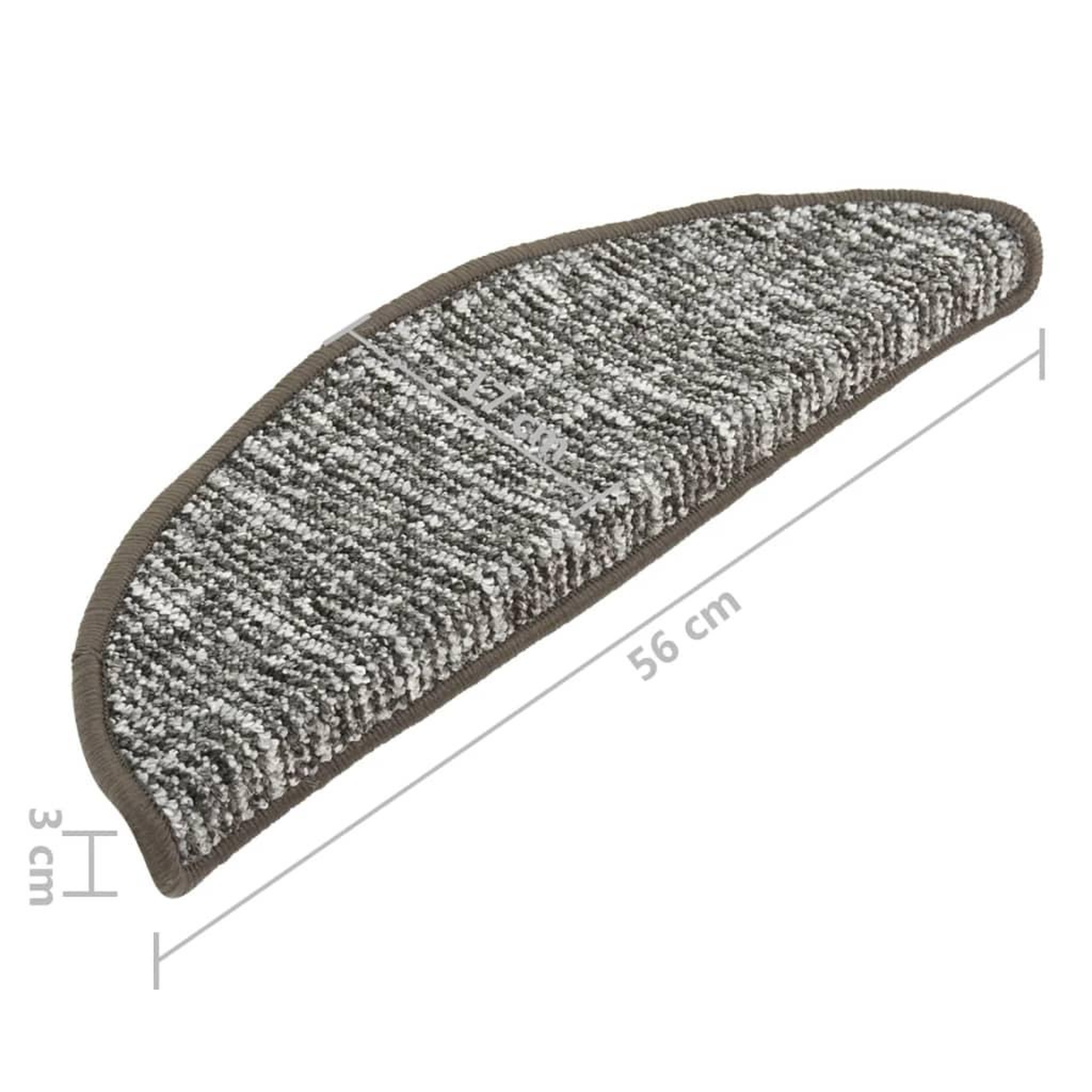 Voir la diapositive 6 : VIDAXL Tapis de marches d'escalier 15 pcs Anthracite 56x17x3 cm
