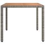 Voir la diapositive 4 : VIDAXL Table de jardin et dessus en bois Gris Resine tressee et acacia
