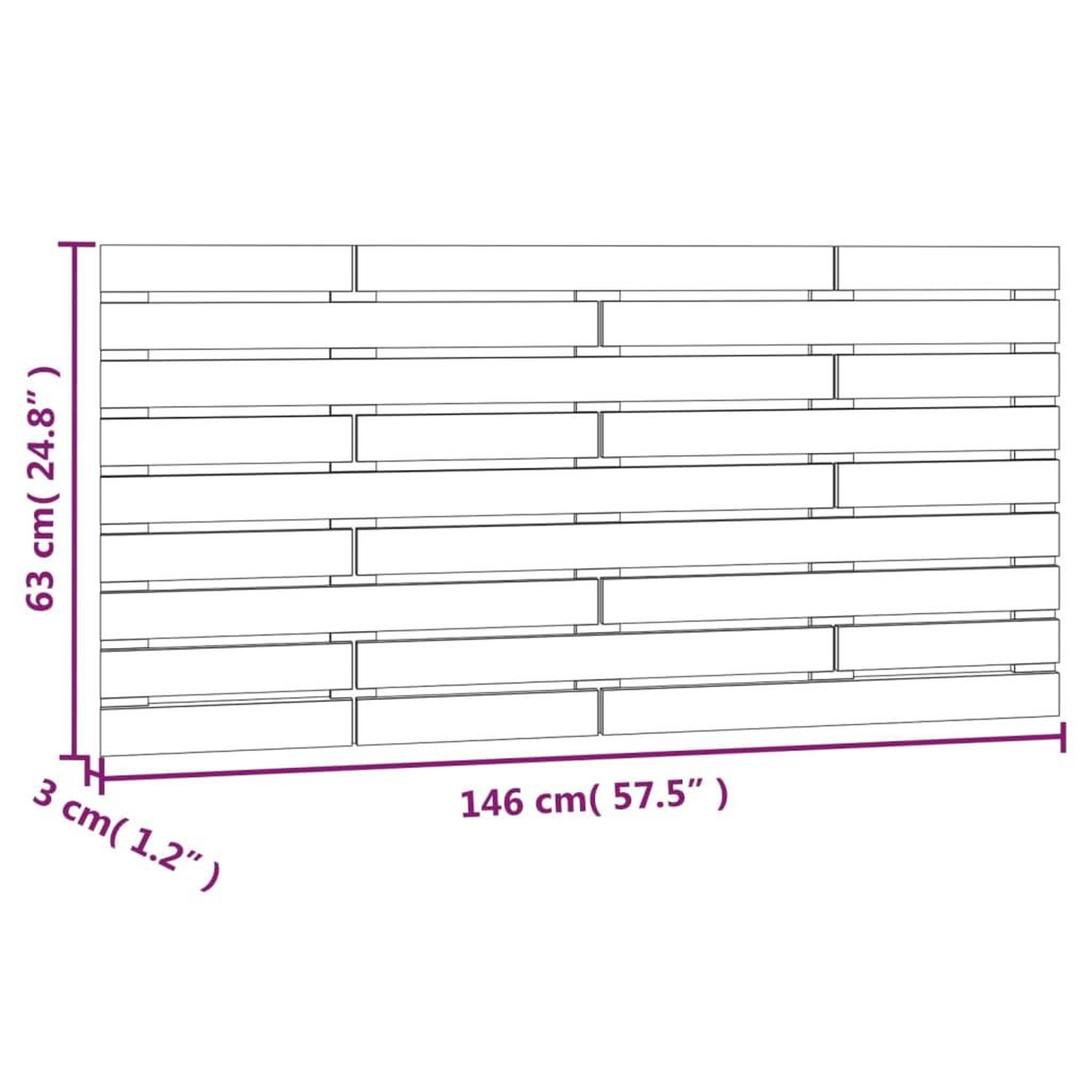 Voir la diapositive 6 : VIDAXL Tete de lit murale Blanc 146x3x63 cm Bois massif de pin