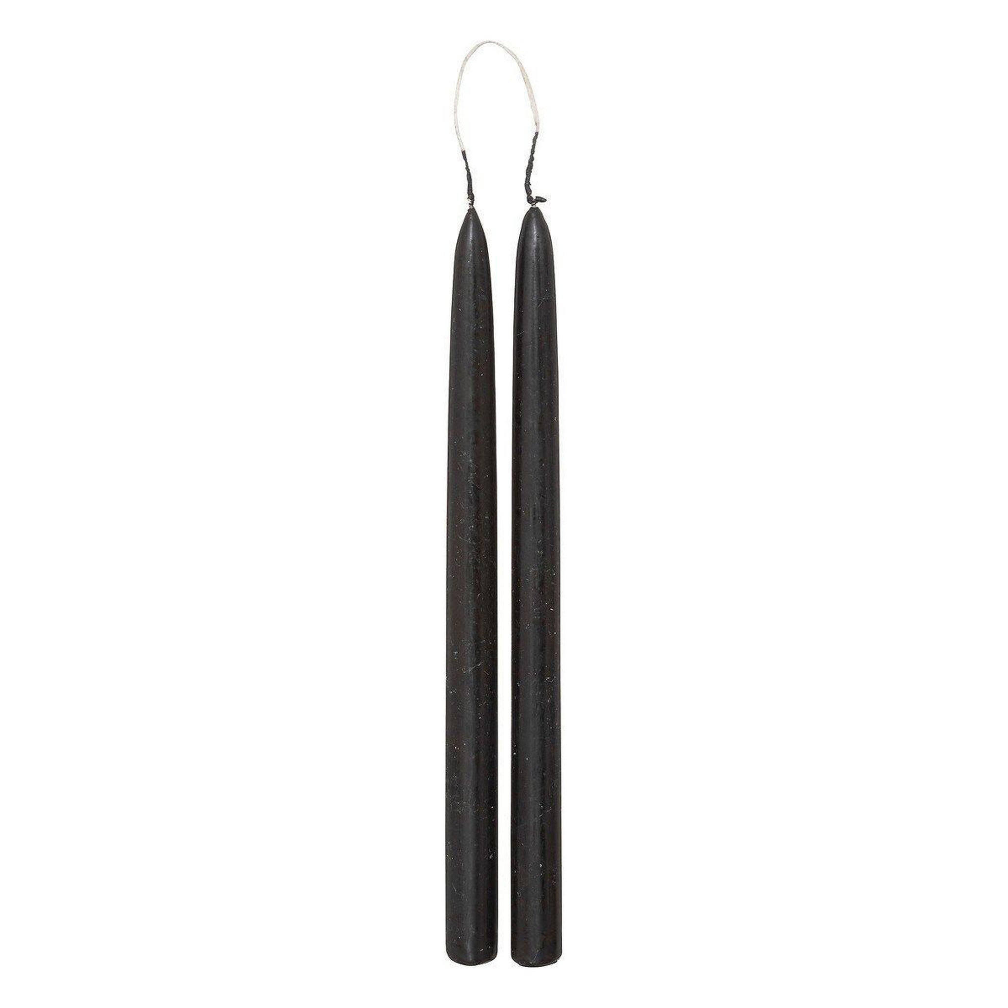 ATMOSPHERA Lot de 2 Bougies Bâton  Hugo  30cm Noir