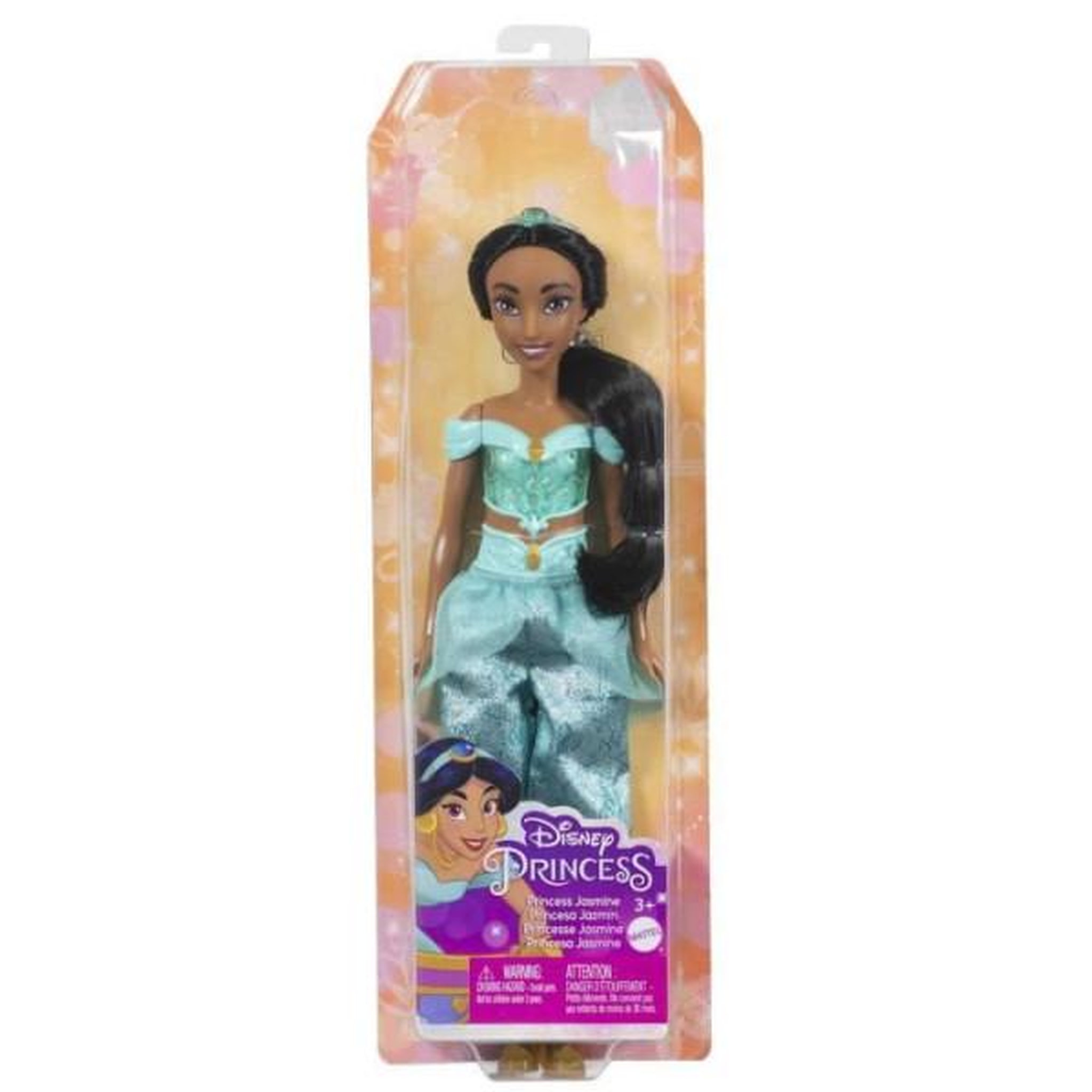 Voir la diapositive 2 : DISNEY PRINCESS Jasmine Poupée 29 cm, Mattel Poupée Disney Princesses habillage et accessoires HLW12