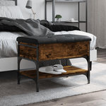 VIDAXL Banc a chaussures chene fume 62x42x45 cm bois d'ingenierie