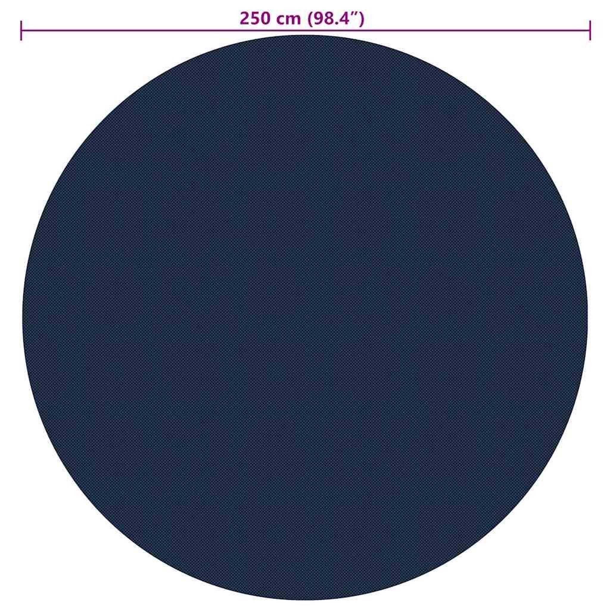 Voir la diapositive 5 : VIDAXL Film solaire de piscine flottant PE 250 cm Noir et bleu