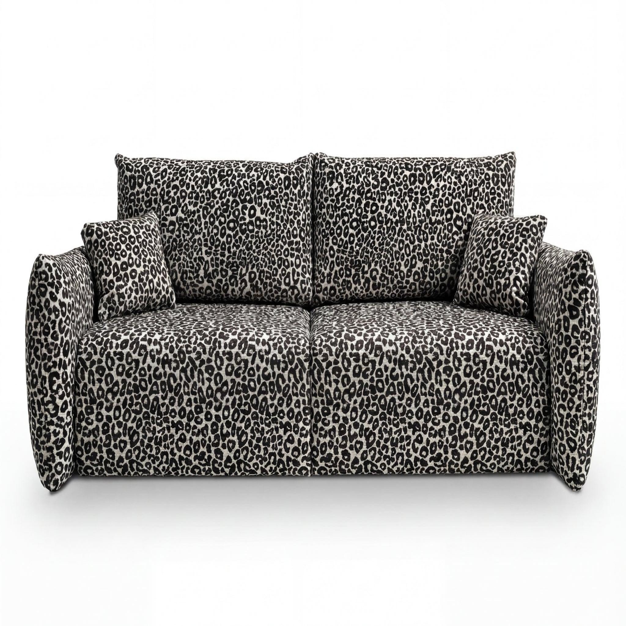 Voir la diapositive 1 : CASANOVA PARIS Elio - canapé droit convertible tissu imprimé animalier 3 places