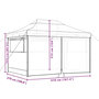 Voir la diapositive 6 : VIDAXL Tente de reception pliable escamotable avec 4 parois laterales