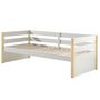Voir la diapositive 2 : Lit banquette en bois coloris blanc 90 x 200 cm MARGE