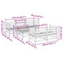 Voir la diapositive 6 : VIDAXL Salon de jardin 6 pcs bois de pin impregne