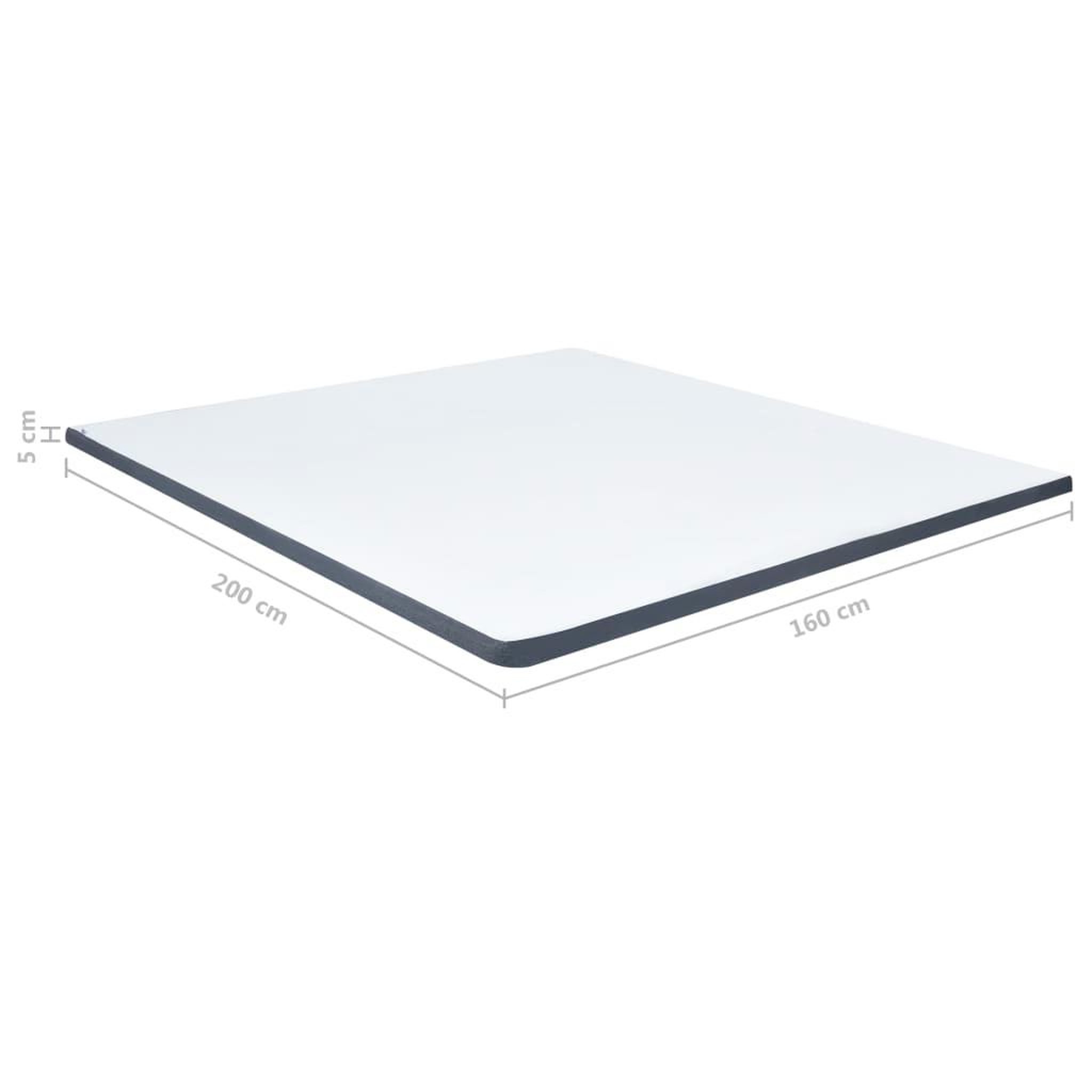 Voir la diapositive 6 : VIDAXL Surmatelas de sommier tapissier 200x160x5 cm