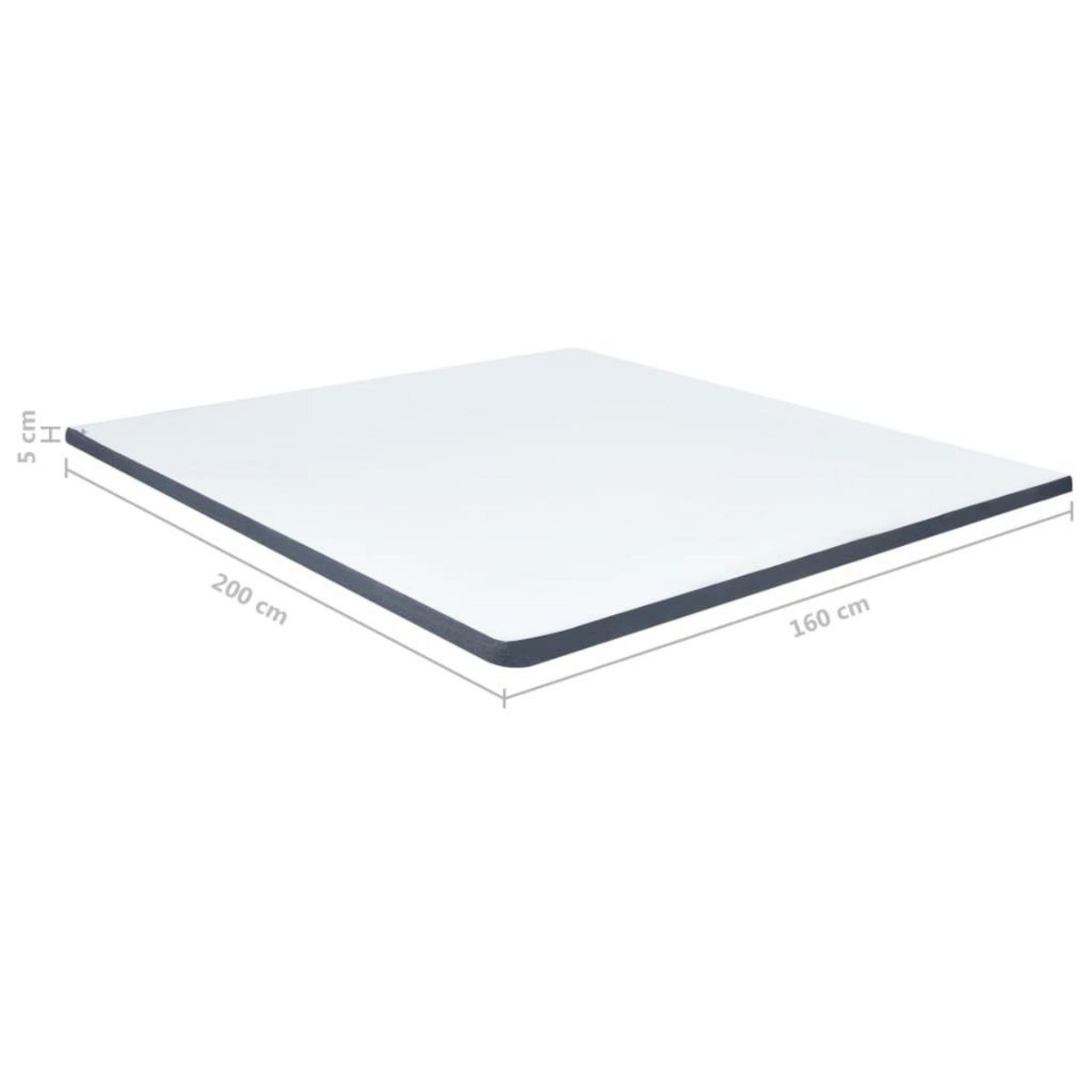 VIDAXL Surmatelas de sommier tapissier 200x160x5 cm