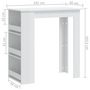 Voir la diapositive 6 : VIDAXL Table de bar etagere de rangement Blanc brillant 102x50x103,5cm