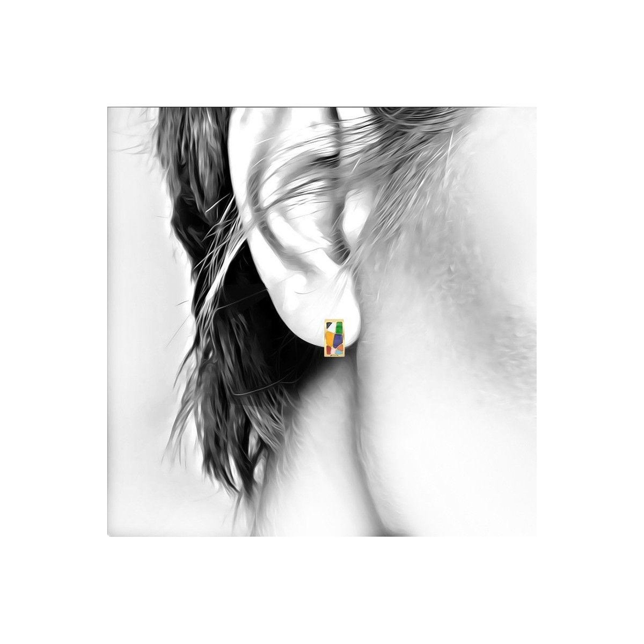 Voir la diapositive 3 : SC BOHEME Boucles d'oreilles en acier inoxydable par SC Bohème