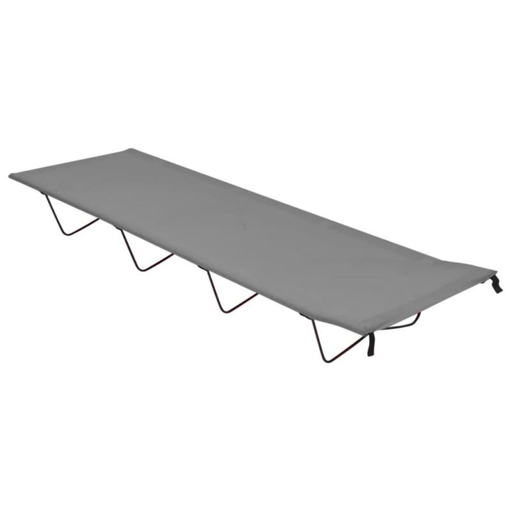 Voir la diapositive 1 : VIDAXL Lit de camping 180x60x19 cm Tissu Oxford et acier Gris