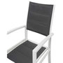 Voir la diapositive 3 : Habitat et Jardin Fauteuil jardin Alu/Textilène  Brazil / Canaries  - Phoenix - blanc / gris foncé