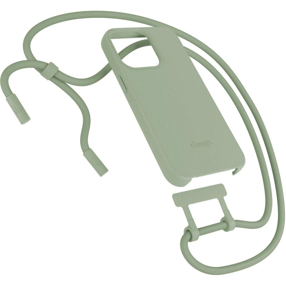 WOODCESSORIES Coque avec cordon iPhone 14 Pro Max Tour de cou vert