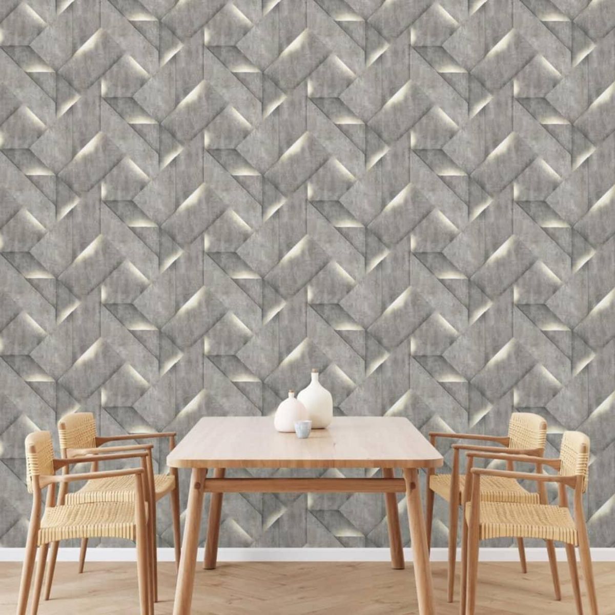 DUTCH WALLCOVERINGS DUTCH WALLCOVERINGS Papier peint Onyx Gris fonce