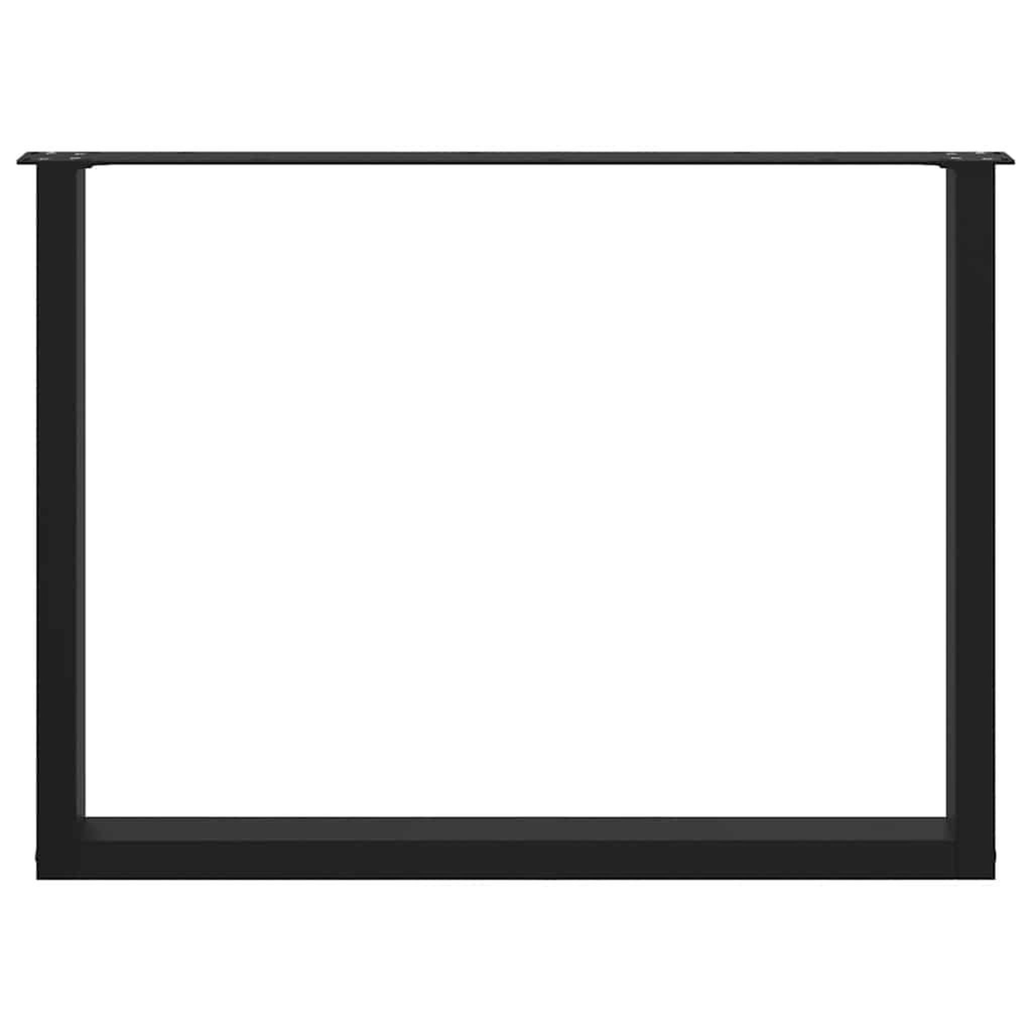 Voir la diapositive 5 : VIDAXL Pieds de table a manger forme de U 2 pcs noir 100x(72-73) cm