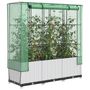 Voir la diapositive 1 : VIDAXL Jardiniere surelevee avec housse aspect rotin 120x40x138 cm