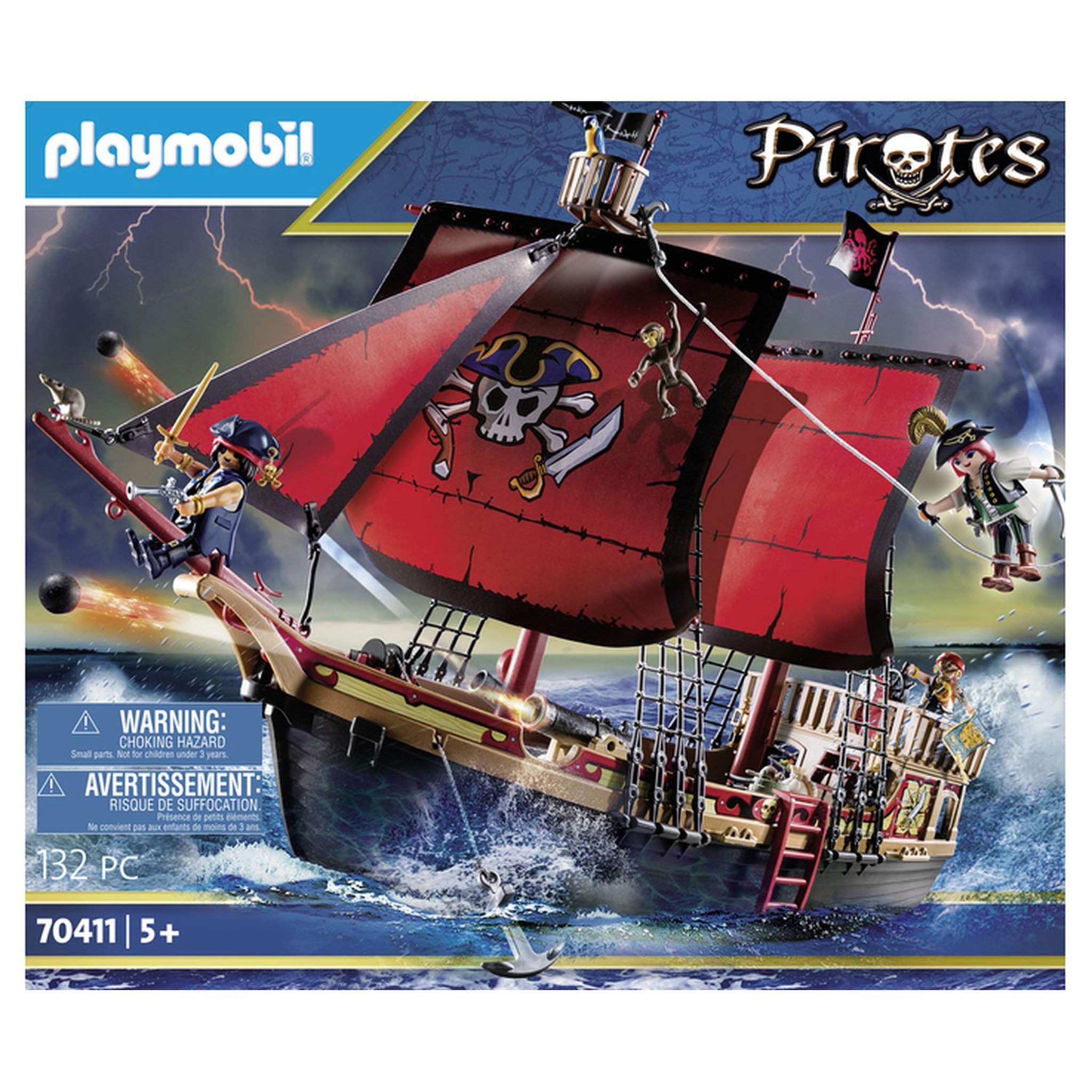 Voir la diapositive 2 : PLAYMOBIL 70411 - Pirates - Bateau pirates